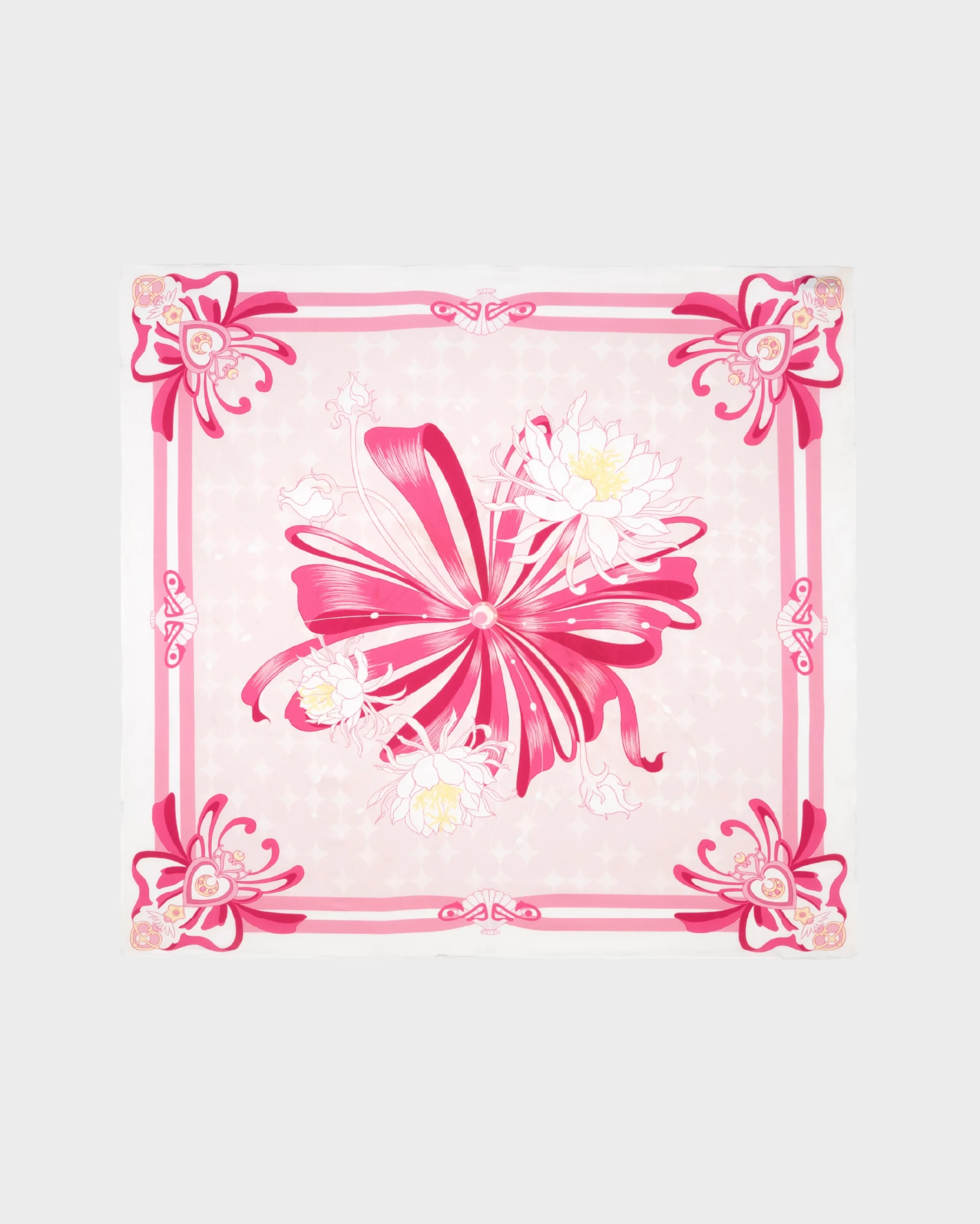 INFINITE BLOOMS SILK SCARF IN SUNSET 90x90cm